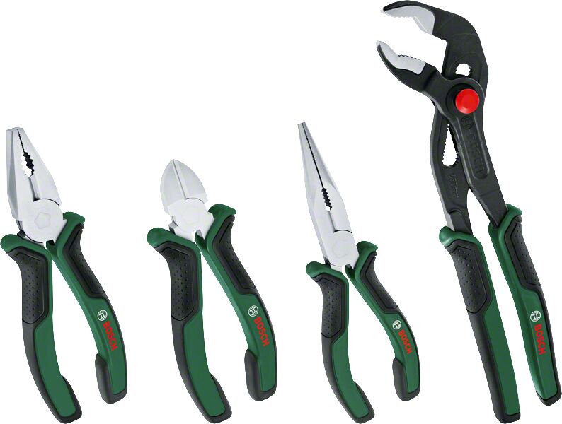 Bosch Pense Seti 4 Parça (Kargaburun, Yan Keski, Pense, Boru Anahtarı) 1600A02W7K