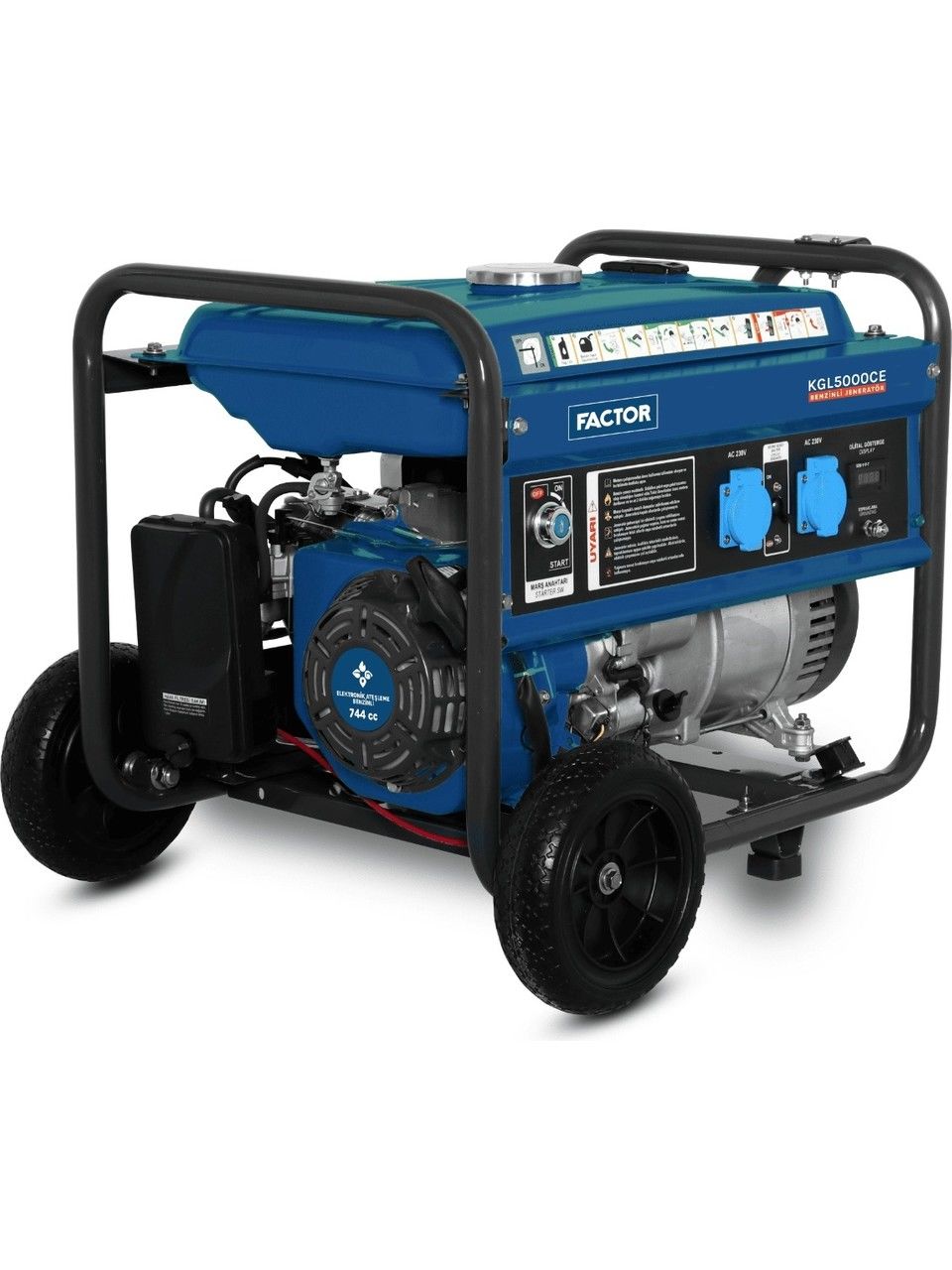 Factor KGL 5000 CE Benzinli Jeneratör Ipli-Marşlı 5 Kva