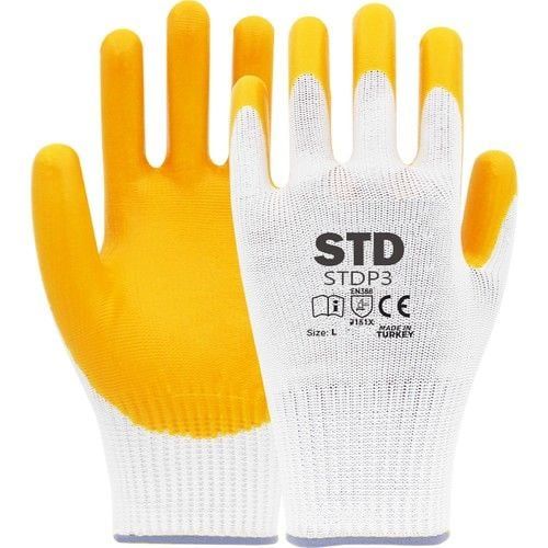 STD P3 Nitril Kaplama Örme Iş Eldiveni