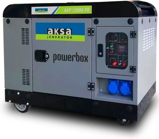 Aksa AAP 12000 PB Marşlı 12 kVA Monofaze Kabinli Dizel Jeneratör