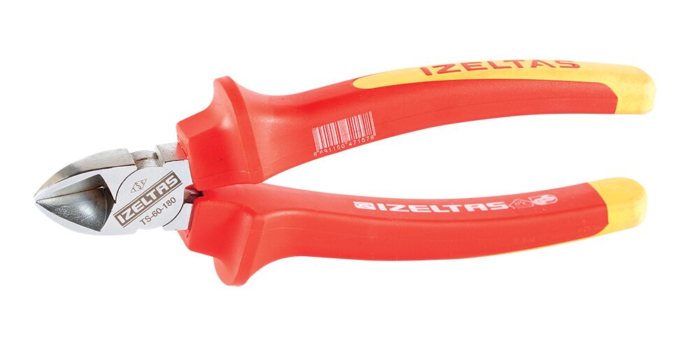 İzeltaş 1000V Yan Keski Elektrikçi İzoleli 180 mm