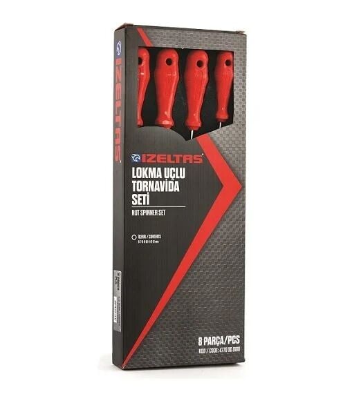 İzeltaş 4770 00 8108 Lokma Uçlu Tornavida Seti 8 Parça