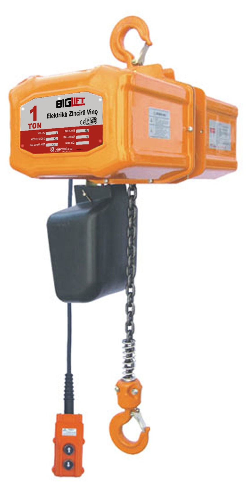 Biglift BIGVINC-1 Elektrikli Zincirli Vinç 1000 Kg