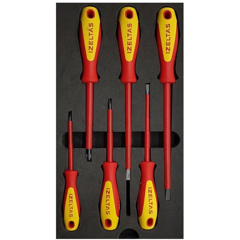İzeltaş 4140 1000 V Izoleli Elektrikçi Tornavida Seti 6 Parça