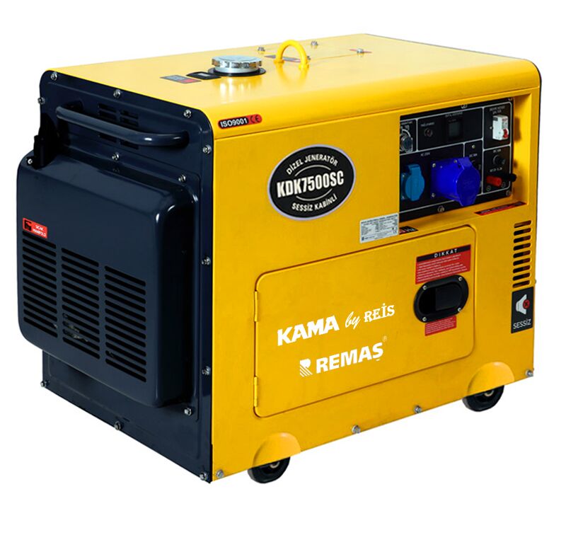 Kama KDK 7500 SC Marşlı 7 kVA Kabinli Dizel Jeneratör