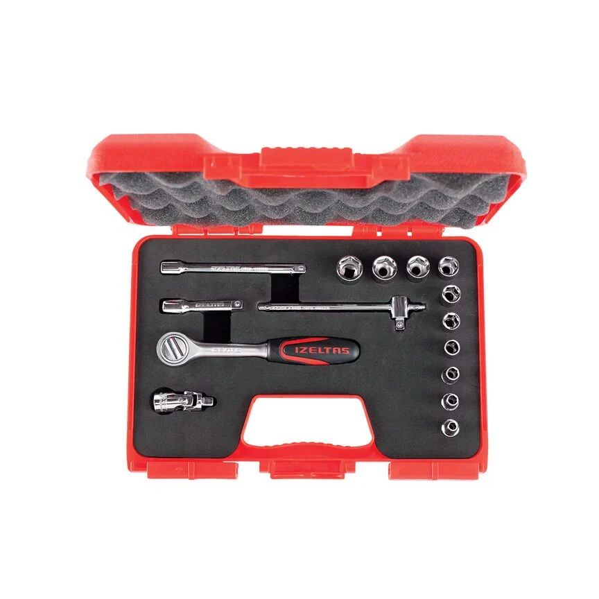 İzeltaş 1107006015 Karbüratör Lokma Anahtar Takımı 1/4'' 15 Parça
