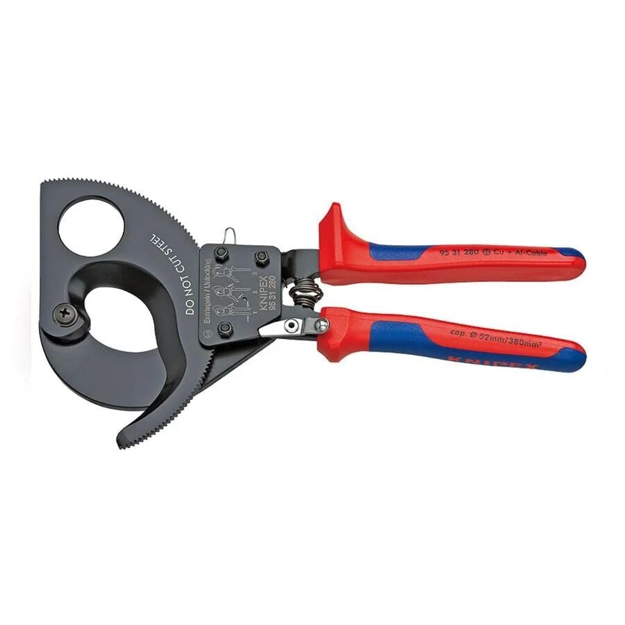 Knipex 95 31 280 Cırcır Mekanizmalı Kablo Makası