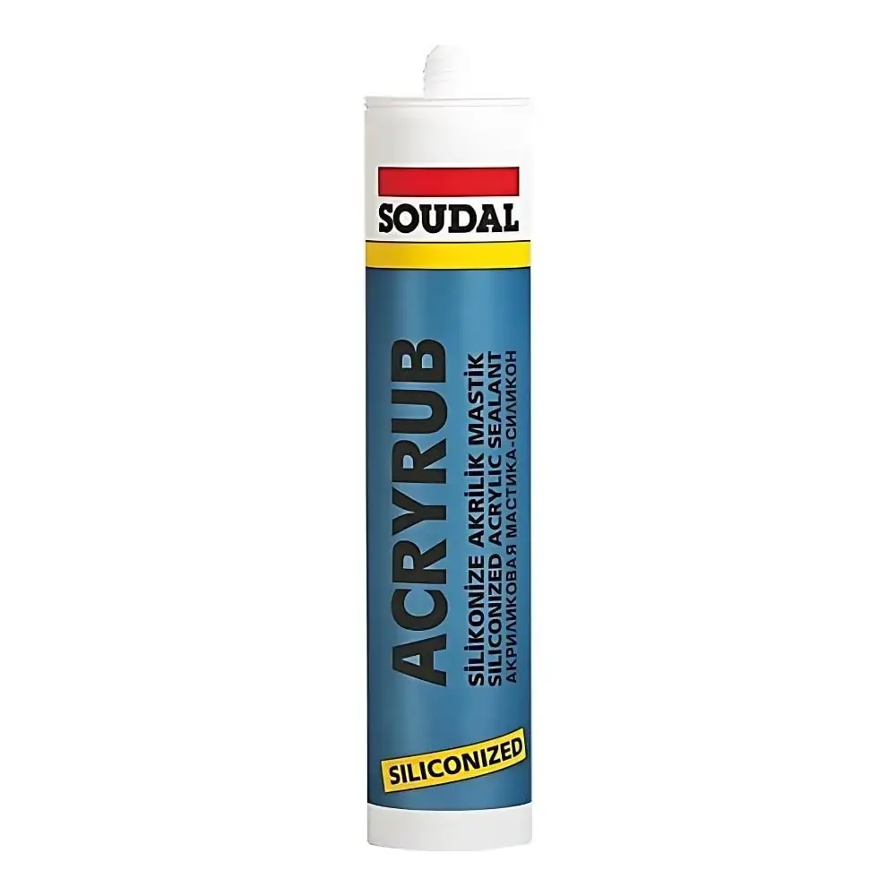 Soudal Acryrub Silikonize 500 gr Mastik Beyaz (30'lu)