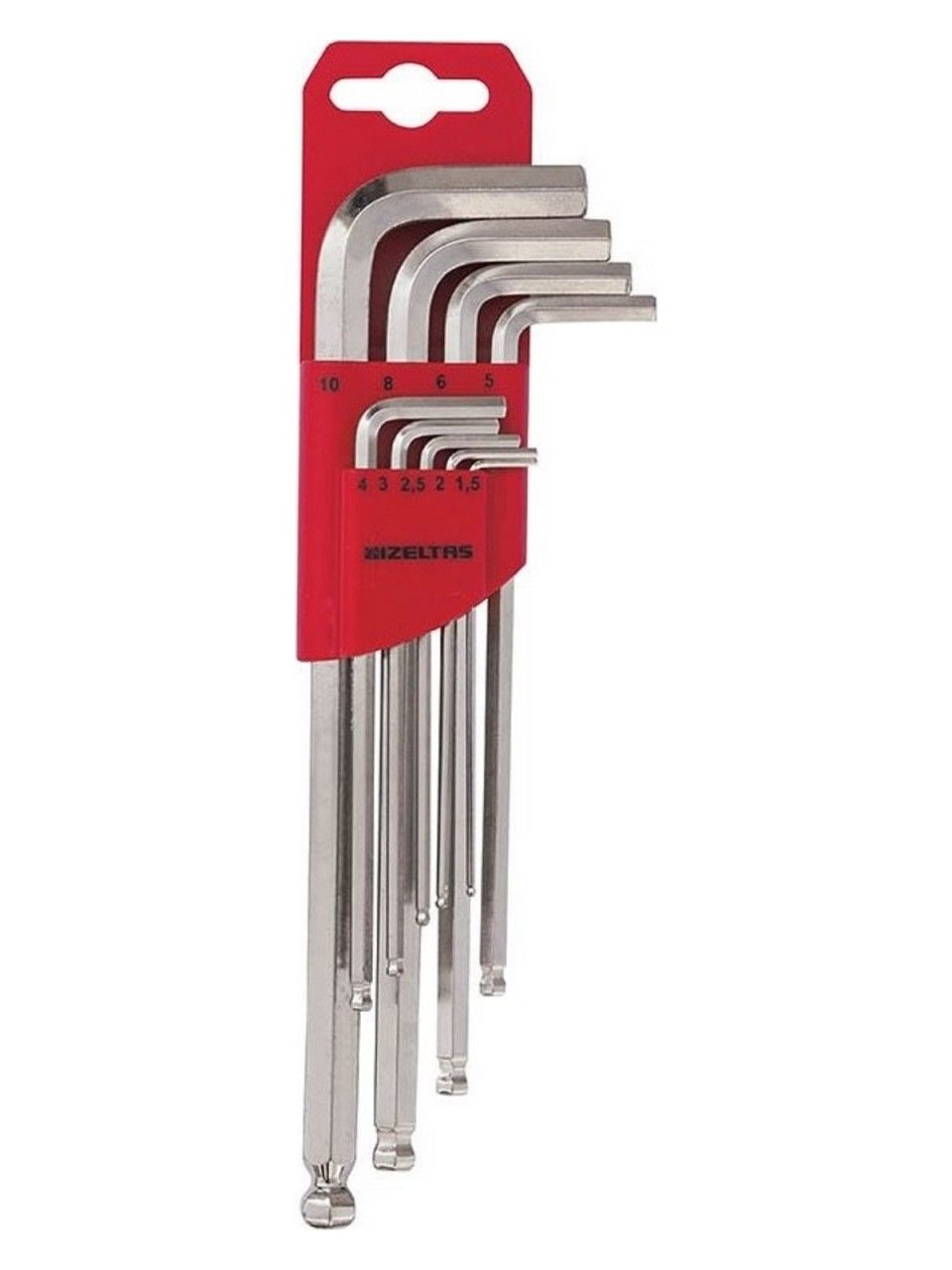 İZELTAŞ YUVARLAK BAŞLI ALLEN ANAHTAR TAKIMI ALTI KÖŞE UZUN BOY 9 PARÇA