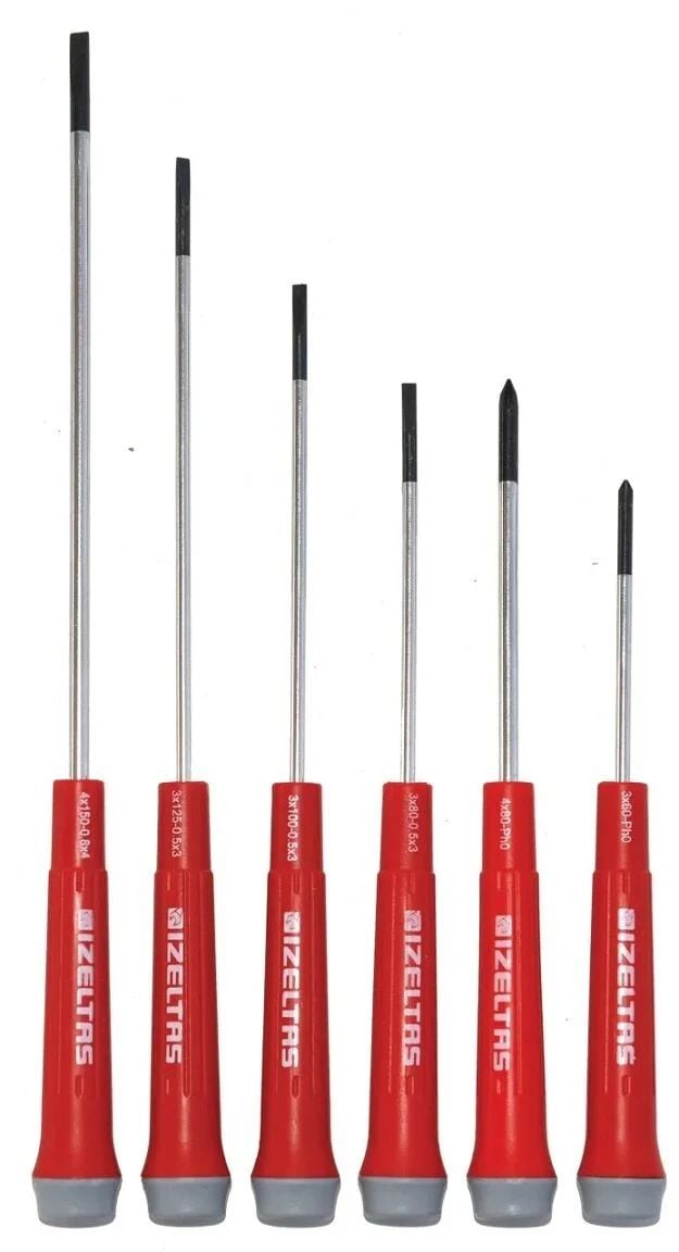 İzeltaş Elektronikçi Tip Tornavida Seti (Klemens) 6 Parça