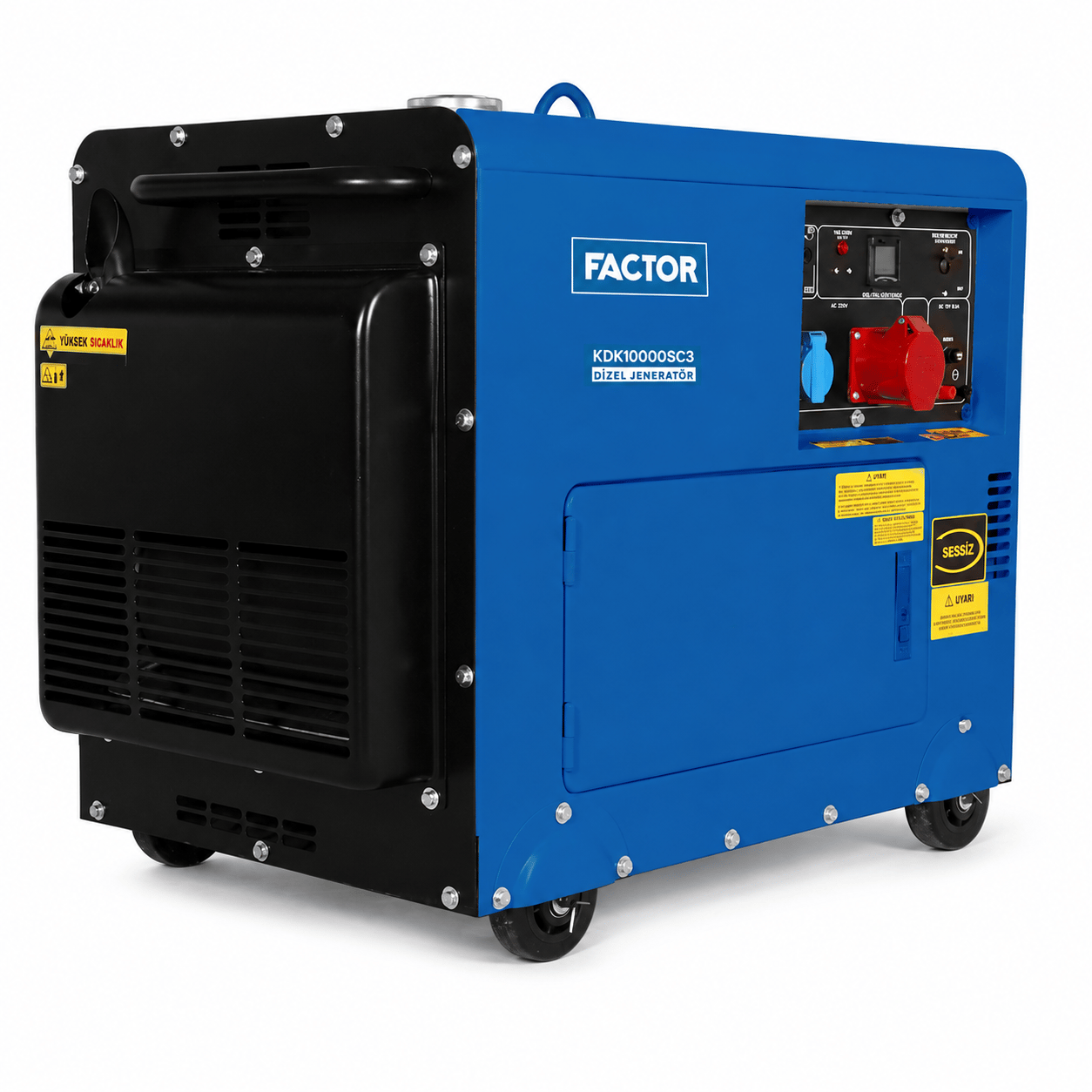 Factor KDK10000SC3 Kabinli Marşlı Dizel Trifaze Jeneratör