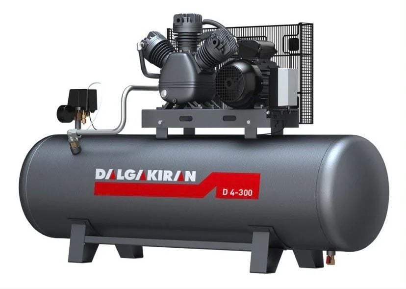 DALGAKIRAN 300 Litre Kompresör 8 BAR 3 KAFA 4-HP D4-300