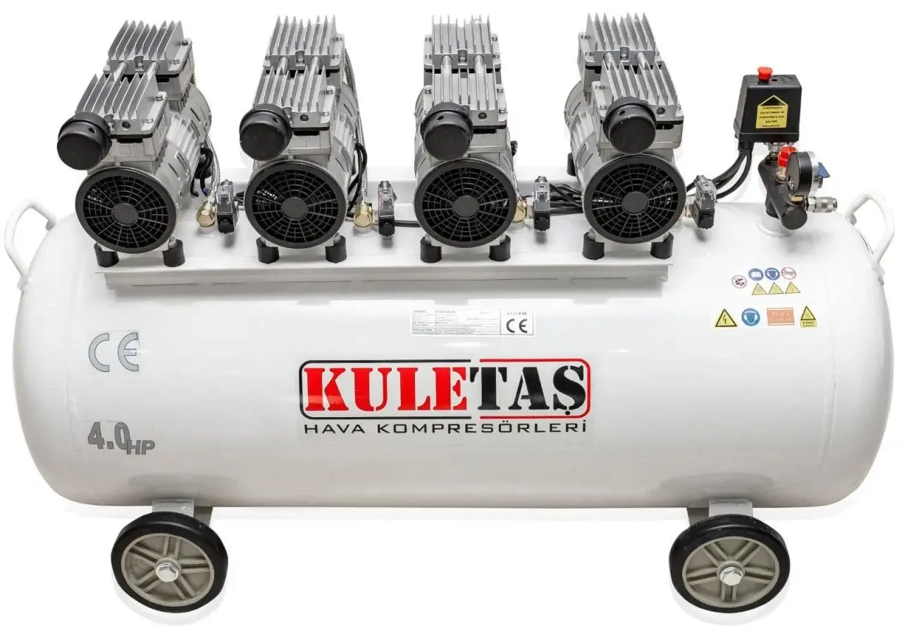 Kuletaş 200 lt 4 Hp 8 Bar Sessiz Yağsız Hava Kompresörü