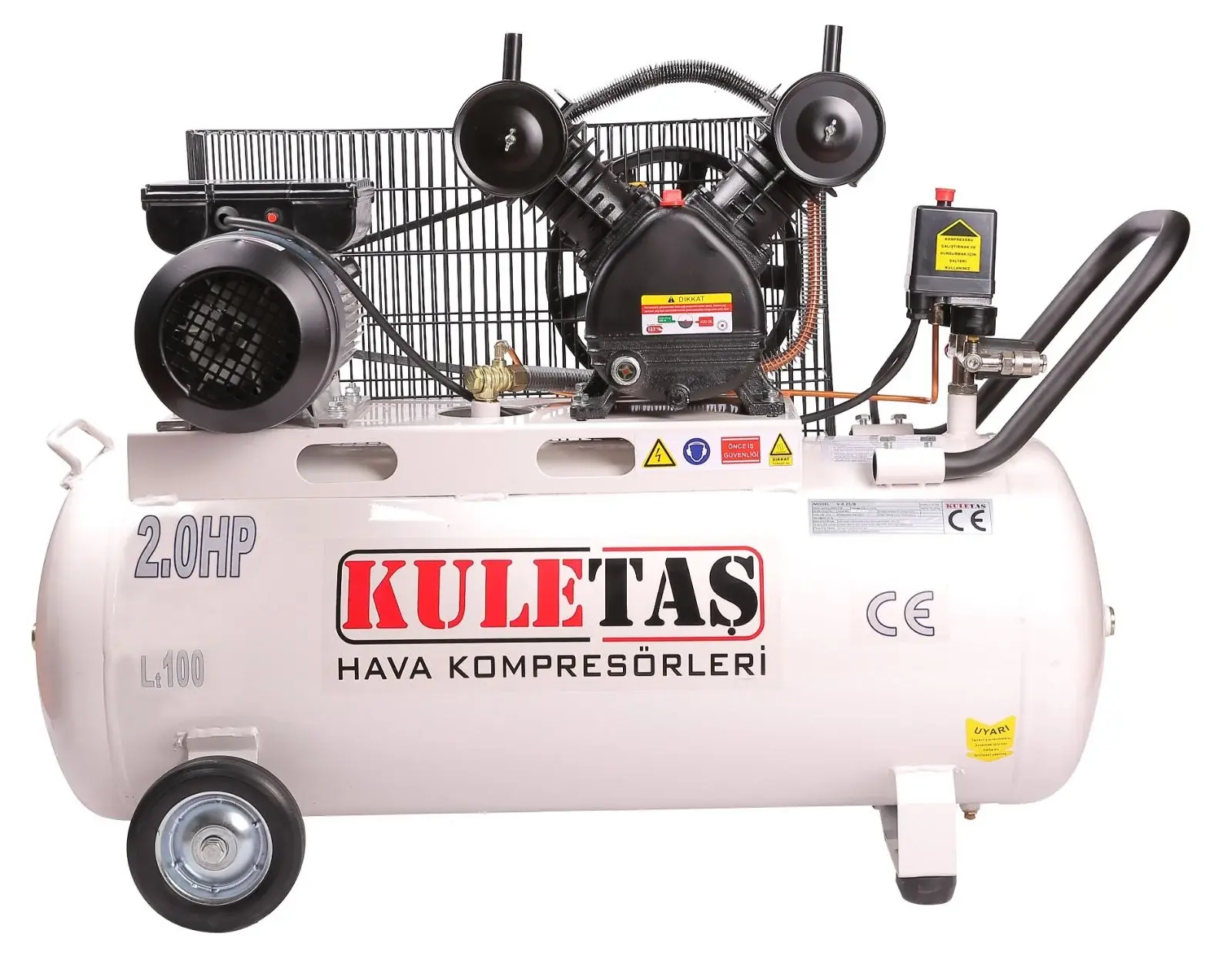 Kuletaş 100 lt 2 Hp 8 Bar Hava Kompresörü