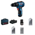 Bosch GSB 12V-30 12 V Çift Akülü Darbeli Vidalama Makinesi + 39 Parça Vidalama Set