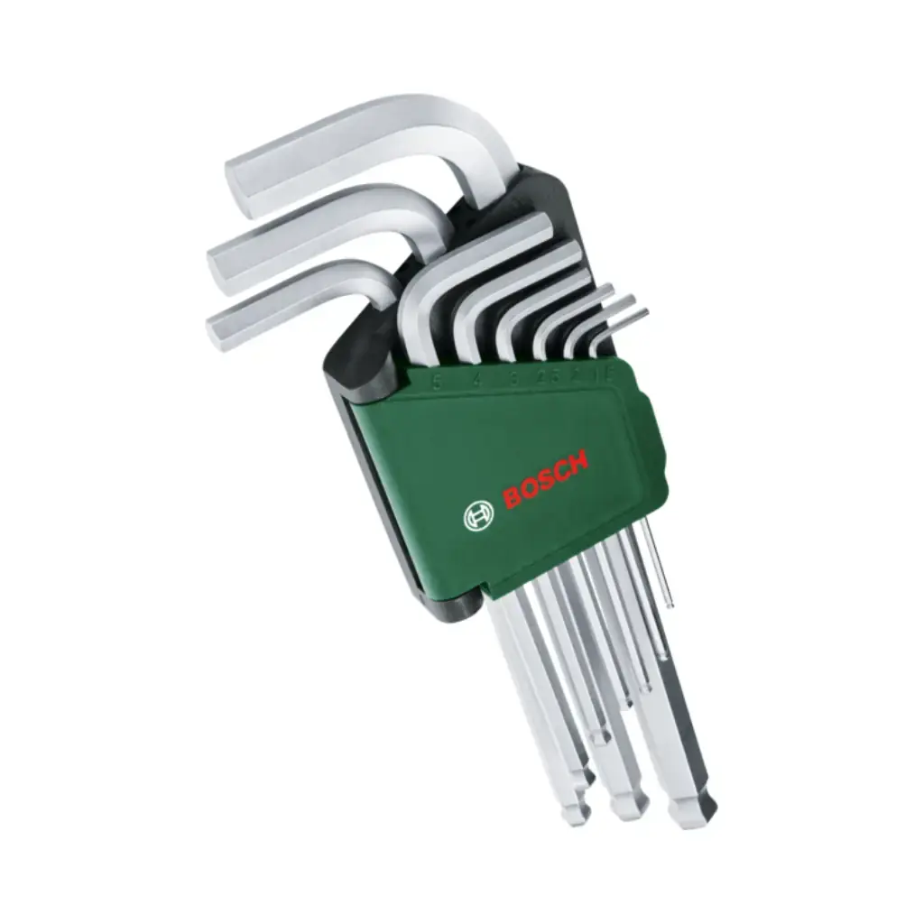 Bosch 1600A032V1 9 Parça Hex Başlı Altı Köşe L Tipi Allen Takımı