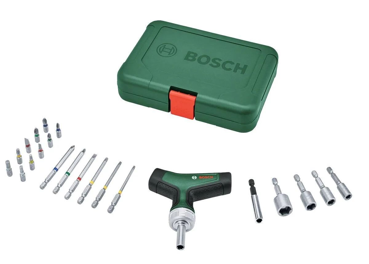 Bosch 1600A02Z9T 22 Parça T Tipi Cırcırlı Tornavida Seti