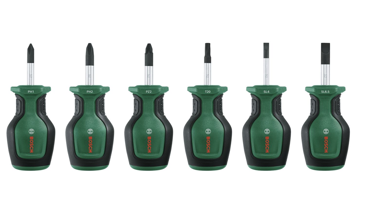 Bosch 1600A032UK 6 Parça Kısa Tornavida Seti