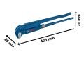 Bosch 1,5'' Düz Çene 90° Maşalı Boru Anahtarı 420 mm 1600A02W3V