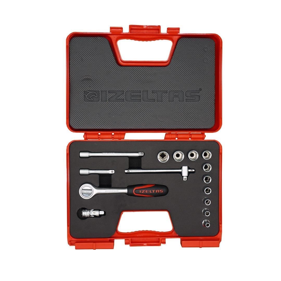 1/4'' ALTI KÖŞE KARBÜRATÖR LOKMA ANAHTAR TAKIMI 15 PARÇA