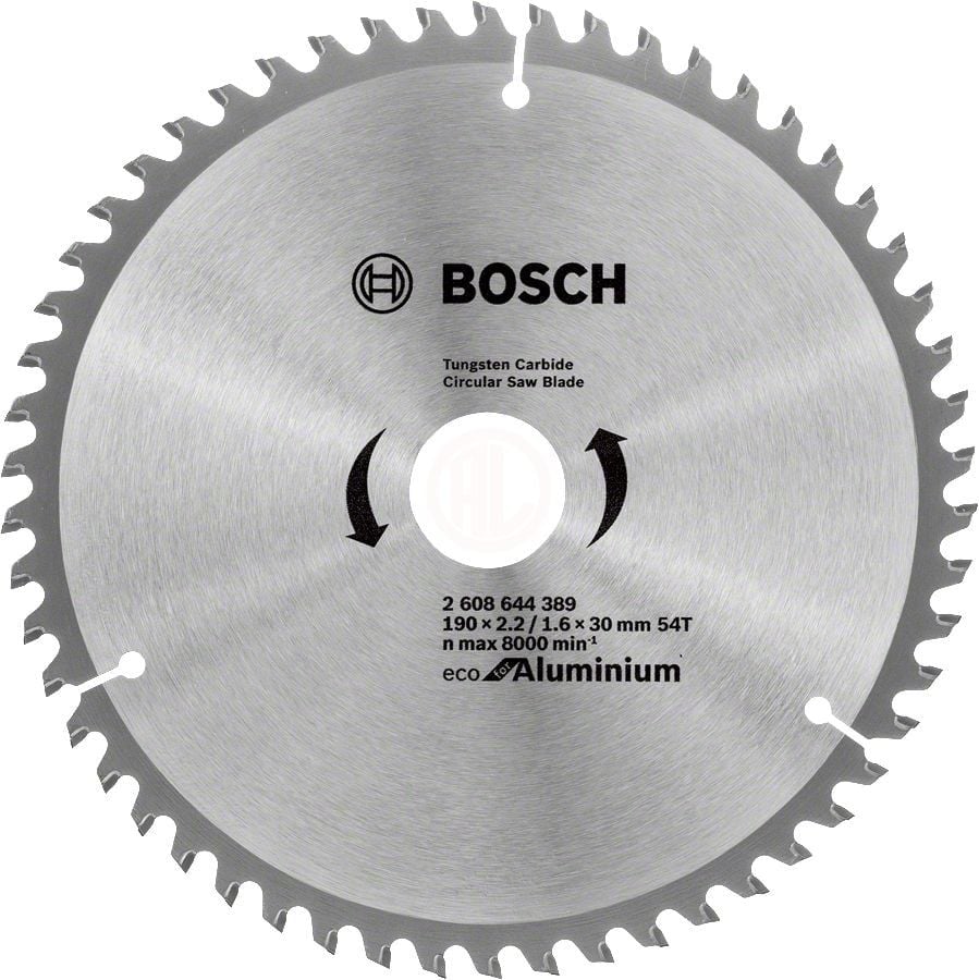 Bosch Eco For Alüminyum Daire Testere Bıçağı 190x30 mm 54 Diş 2608644389