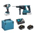 Makita DLX2522TJ Combo Set DDF489 Akülü Vidalama + DHR243 Akülü Kırıcı Delici